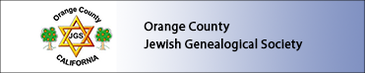 Orange County Jewish Genealogical Society